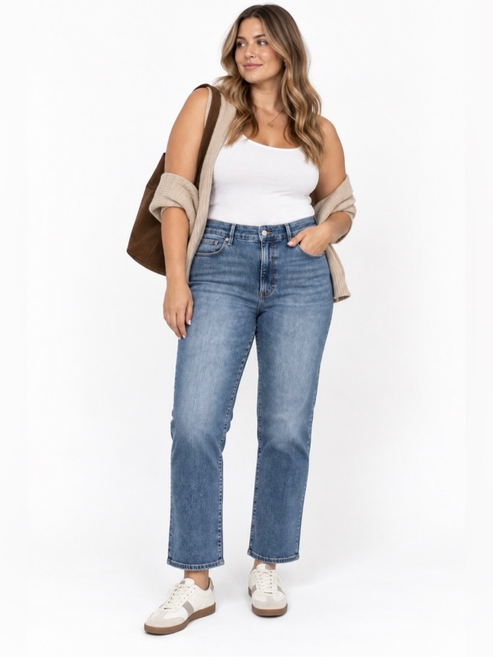 Good American Always Fits Good Legs Straight Jeans in INDIGO316 Size 20-26